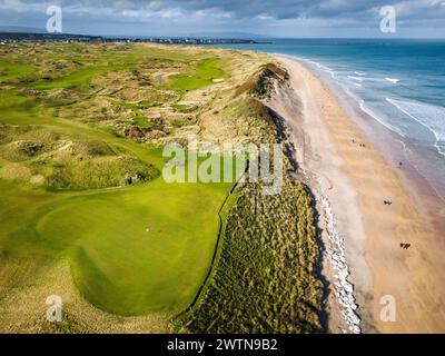 Royal Portrush e White Rocks, Co Antrim Foto Stock