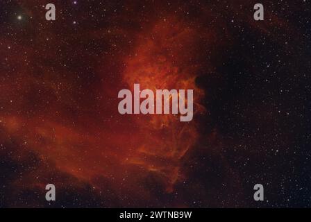 Nebulosa Flaming Star IC405 Foto Stock