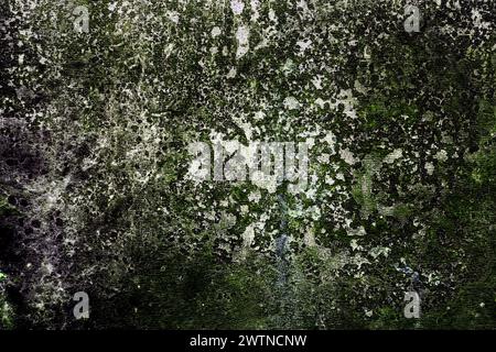 Vecchio frammento di parete in cemento, sfondo con struttura scura in stucco Foto Stock