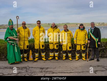 Courtmacsherry Land e Sea St Patrick's Day Parade, marzo 2024 Foto Stock