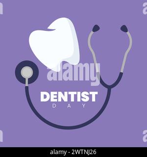 Icona Dentist's Day Vector illustrazione icona dentista vettore di igiene dentale Illustrazione Vettoriale