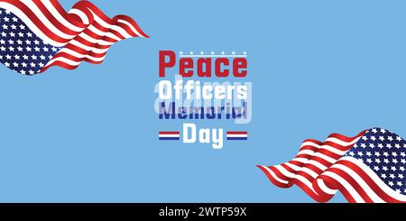 Puoi scaricare il Peace Officers Memorial Day Beautiful Design Illustrazione Vettoriale