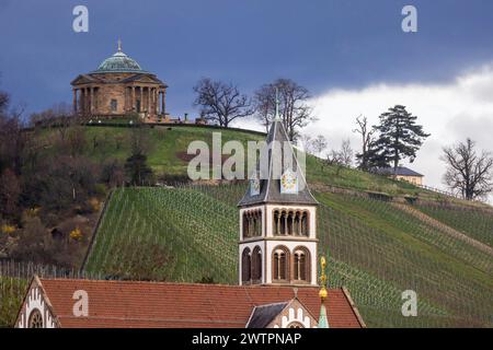 Cappella funeraria (1820-1824) sulla Wuerttenberg a Stoccarda, il mausoleo è un punto di riferimento progettato dall'architetto di corte Giovanni Salucci. Davanti Foto Stock