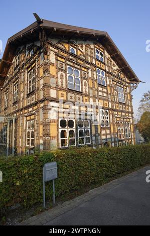 Junkerhaus, casa in legno di Karl Junker, Lemgo, Renania settentrionale-Vestfalia, Germania, Europa Foto Stock