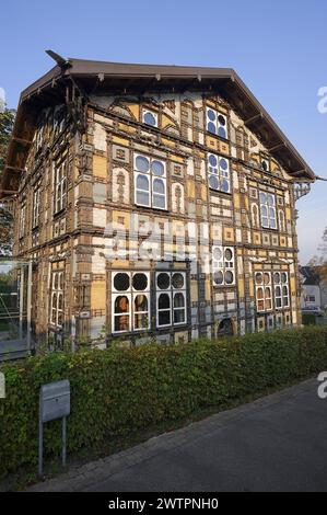 Junkerhaus, casa in legno di Karl Junker, Lemgo, Renania settentrionale-Vestfalia, Germania, Europa Foto Stock