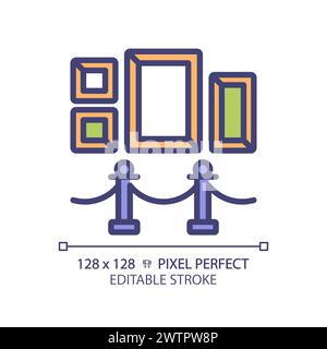 Icona a colori RGB pixel Perfect per la mostra d'arte Illustrazione Vettoriale