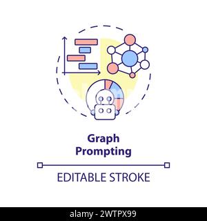 Icona del concetto multicolore con prompt grafico Illustrazione Vettoriale