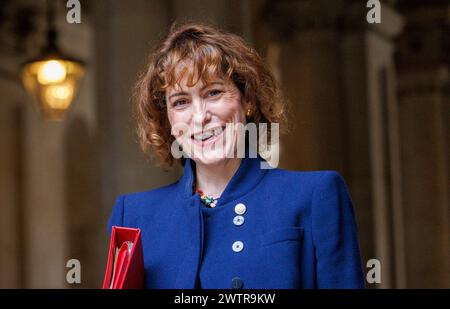 Londra, Regno Unito. 19 marzo 2024. Victoria Atkins, Segretario della salute, a Downing Street per una riunione del Gabinetto. Crediti: Mark Thomas/Alamy Live News Foto Stock