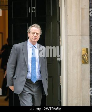 Londra, Regno Unito. 19 marzo 2024. Alister Jack, Segretario scozzese, ad una riunione di gabinetto al 10 di Downing Street a Londra. Crediti: Ian Davidson/Alamy Live News Foto Stock