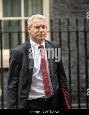 Londra, Regno Unito. 19 marzo 2024. Steve Barclay, Segretario dell'ambiente, ad una riunione di gabinetto al 10 di Downing Street, Londra. Crediti: Ian Davidson/Alamy Live News Foto Stock