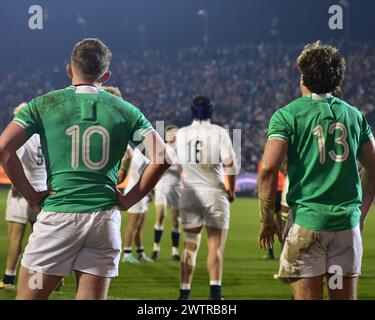 Inghilterra e Irlanda sei Nazioni Under 20 partita al Recreation Ground di Bath, Inghilterra. 8 marzo 2024 Foto Stock