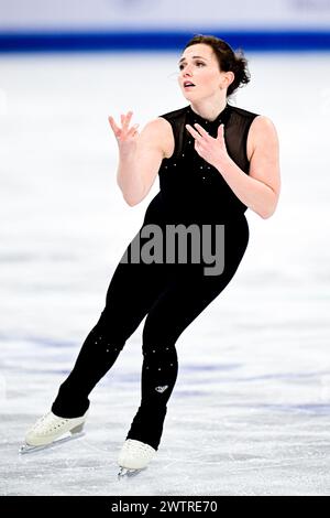 Josefin TALJEGARD (SWE), durante le esercitazioni femminili, ai Campionati mondiali di pattinaggio di figura ISU 2024, al Bell Centre, il 18 marzo 2024 a Montreal, Canada. Crediti: Raniero Corbelletti/AFLO/Alamy Live News Foto Stock