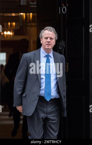 Londra, Inghilterra, Regno Unito. 19 marzo 2024. Il Segretario di Stato per la Scozia, ALISTER JACK, lascia Downing Street dopo una riunione del Gabinetto. (Credit Image: © Thomas Krych/ZUMA Press Wire) SOLO PER USO EDITORIALE! Non per USO commerciale! Crediti: ZUMA Press, Inc./Alamy Live News Foto Stock