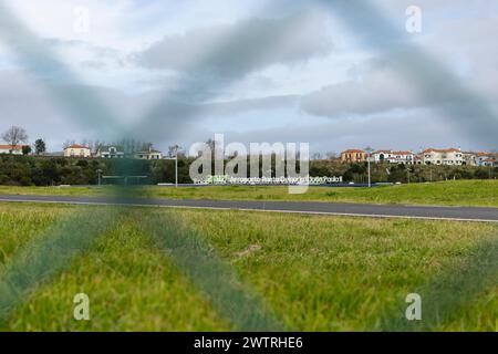 Azzorre, Portogallo - 22.02.2024: Cartello dell'aeroporto di Ponta Delgada ' Ana Aeroporto Ponta Delgada Joao Paulo II ' nell'isola di Sao Miguel. Foto Stock