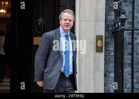 Londra, Inghilterra, Regno Unito. 19 marzo 2024. Il Segretario di Stato per la Scozia, ALISTER JACK, lascia Downing Street dopo una riunione del Gabinetto. (Credit Image: © Thomas Krych/ZUMA Press Wire) SOLO PER USO EDITORIALE! Non per USO commerciale! Crediti: ZUMA Press, Inc./Alamy Live News Foto Stock