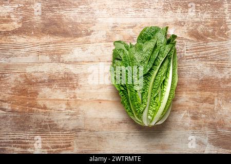 Lattuga Romaine, vista dall'alto Foto Stock