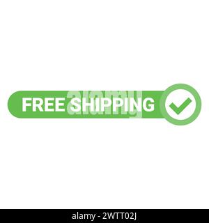 etichetta di spedizione senza vettore su sfondo bianco Illustrazione Vettoriale