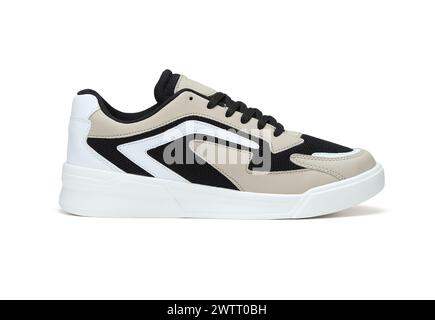 sneaker leggere alla moda e alla moda isolate su sfondo bianco Foto Stock