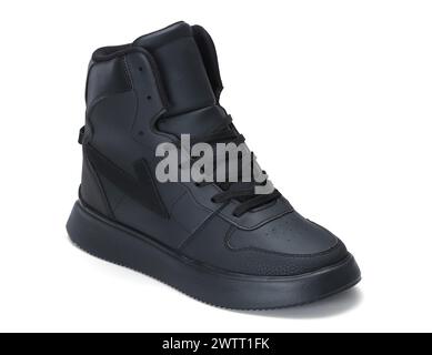 sneaker alte alla caviglia isolate su sfondo bianco Foto Stock