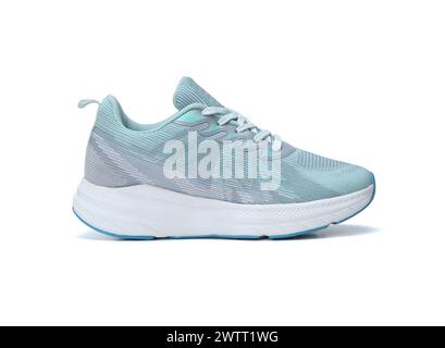 sneaker leggere alla moda e alla moda isolate su sfondo bianco Foto Stock