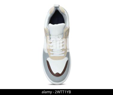 sneaker leggere alla moda e alla moda isolate su sfondo bianco Foto Stock