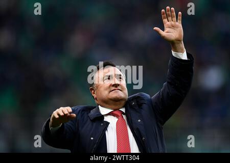 Photo Repertory, Italia. 20 marzo 2024. PHOTO REPERTORY - MILANO, ITALIA - 19 marzo 2022: Joe Barone gesta prima della partita di calcio di serie A tra FC Internazionale e ACF Fiorentina. (Foto di NicolÃ² campo/Sipa USA) (Milano - 2022-03-19, NicolÃ² campo/ipa-agency.net) ps la foto può essere utilizzata nel rispetto del contesto in cui è stata scattata, e senza diffamazione di decoro delle persone rappresentate solo utilizzo editoriale credito: Agenzia fotografica indipendente/Alamy Live News Foto Stock