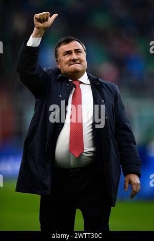 Photo Repertory, Italia. 20 marzo 2024. PHOTO REPERTORY - MILANO, ITALIA - 19 marzo 2022: Joe Barone gesta prima della partita di calcio di serie A tra FC Internazionale e ACF Fiorentina. (Foto di NicolÃ² campo/Sipa USA) (Milano - 2022-03-19, NicolÃ² campo/ipa-agency.net) ps la foto può essere utilizzata nel rispetto del contesto in cui è stata scattata, e senza diffamazione di decoro delle persone rappresentate solo utilizzo editoriale credito: Agenzia fotografica indipendente/Alamy Live News Foto Stock