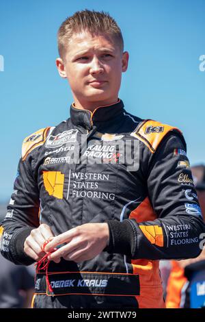 Derek Kraus sale in pista per qualificarsi per gli Shriners Children's 500 di Avondale, Arizona, USA.(Credit Image: © Logan T Arce Action Sports Photography, Inc/Cal Sport Media) Foto Stock