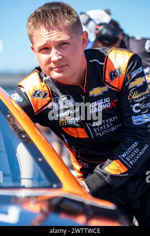 Avondale, Arizona, Stati Uniti. 9 marzo 2024. Derek Kraus sale in pista per qualificarsi per gli Shriners Children's 500 di Avondale, Arizona, USA. (Immagine di credito: © Logan T Arce Action Sports/ASP) SOLO PER USO EDITORIALE! Non per USO commerciale! Foto Stock