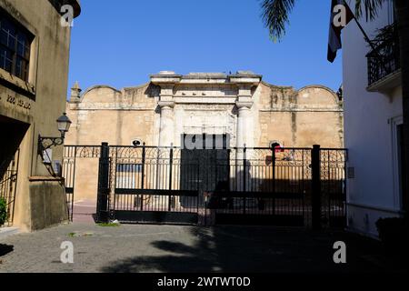 L'ingresso della Fortezza di Ozama (Fortaleza Ozama), la più antica costruzione militare di origine europea nelle Americhe nella zona storica di Santo Domingo. Repubblica Dominicana Foto Stock