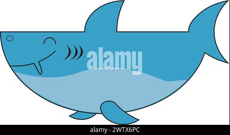 Illustrazione del logo Shark Vector Illustrazione Vettoriale