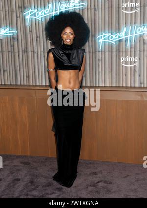 New York, Stati Uniti. 19 marzo 2024. Attis ha partecipato alla "Road House" New York Premiere tenutasi al Jazz al Lincoln Center il 19 marzo 2024 a New York City, NY © Steven Bergman/AFF-USA.COM Credit: AFF/Alamy Live News Foto Stock