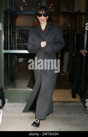 New York, New York, Stati Uniti. 19 marzo 2024. Rebecca Hall vista a New York il 19 marzo 2024. Credito: RW/Media Punch/Alamy Live News Foto Stock