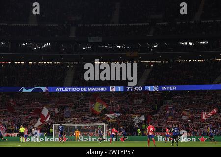 Madrid, Spagna. 13 marzo 2024. Una visione generale durante la partita di UEFA Champions League all'Estadio Metropolitano di Madrid. Il credito per immagini dovrebbe essere: Jonathan Moscrop/Sportimage Credit: Sportimage Ltd/Alamy Live News Foto Stock