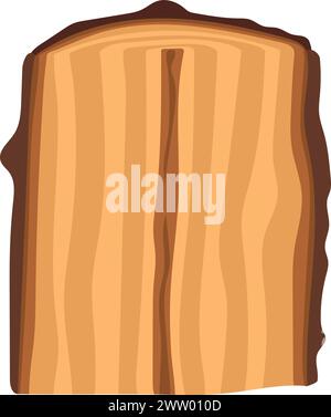 Legname da ardere. Taglio del log dei cartoni animati... Metà tronco dell'albero Illustrazione Vettoriale
