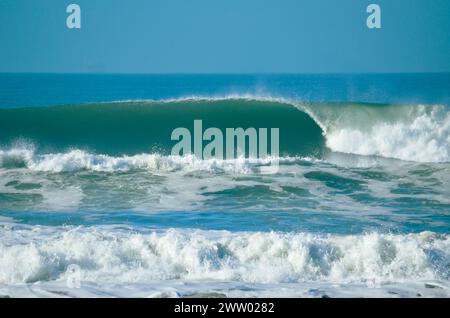 Ondata di barili a Huntington Beach Foto Stock