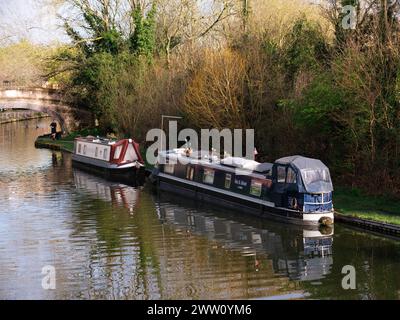 Grand Union Canal - Milton Keynes Foto Stock