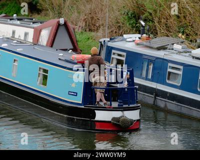 Canal Boat Life - Milton Keynes Foto Stock