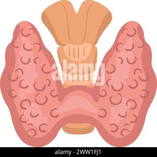 Ghiandola tiroidea. Organo umano interno. Illustrazione medica Illustrazione Vettoriale