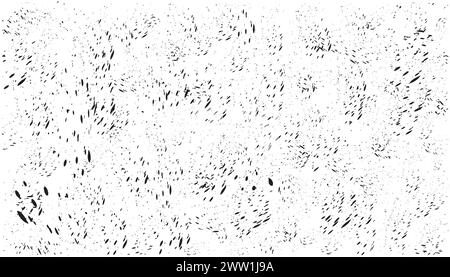 L'inchiostro grumi grunge copertura di polvere arrugginita distress vettore di spruzzi di vernice grana. Illustrazione Vettoriale