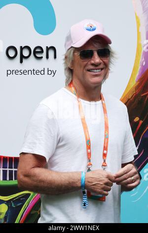 MIAMI GARDENS, FLORIDA - 20 MARZO: Jon Bon Jovi viene avvistato il 5° giorno del Miami Open all'Hard Rock Stadium il 20 marzo 2024 a Miami Gardens, Florida. Persone: Jon Bon Jovi credito: Storms Media Group/Alamy Live News Foto Stock