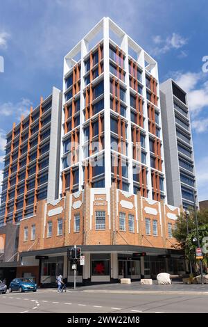 Laing's Corner Building, Crown Street, Wollongong, New South Wales, Australia Foto Stock