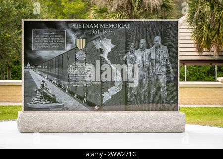 Vietnam War Memorial al Florida National Cemetery di Bushnell, Florida. (USA) Foto Stock