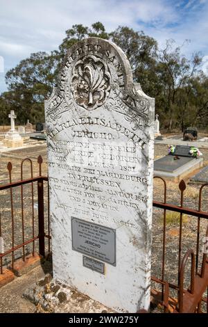 St Petri Lutheran Cemetery a St Kitts, una piccola comunità rurale dell'Australia meridionale, la chiesa è ora chiusa e di proprietà privata Foto Stock