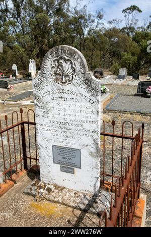 St Petri Lutheran Cemetery a St Kitts, una piccola comunità rurale dell'Australia meridionale, la chiesa è ora chiusa e di proprietà privata Foto Stock