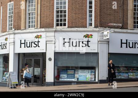 High Wycombe, Regno Unito. 20 marzo 2024. Un agente immobiliare a High Wycombe, nel Buckinghamshire. I prezzi delle abitazioni sono di nuovo in aumento. Crediti: Maureen McLean/Alamy Foto Stock