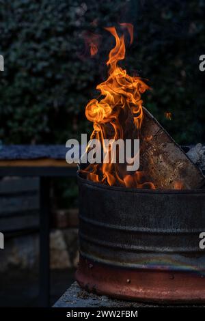 Le cronache del fuoco. Storie sulle fiamme all'aria aperta. Foto Stock