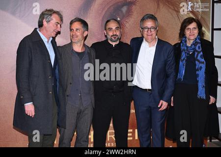 Roma, Italia. 20 marzo 2024. Il cast posa durante la chiamata fotografica per il film ''Another End'' al Cinema Barberini di Roma, il 20 marzo 2024. (Foto di Domenico Cippitelli/NurPhoto) credito: NurPhoto SRL/Alamy Live News Foto Stock