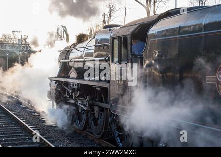 Una locomotiva a vapore 45231 sulla East Lancs Railway Foto Stock