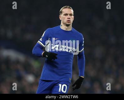 Mykhaylo Mudryk di Chelsea. - Chelsea contro Newcastle United, Premier League, Stamford Bridge Stadium, Londra, Regno Unito - 11 marzo 2024. Solo per uso editoriale - si applicano restrizioni DataCo. Foto Stock